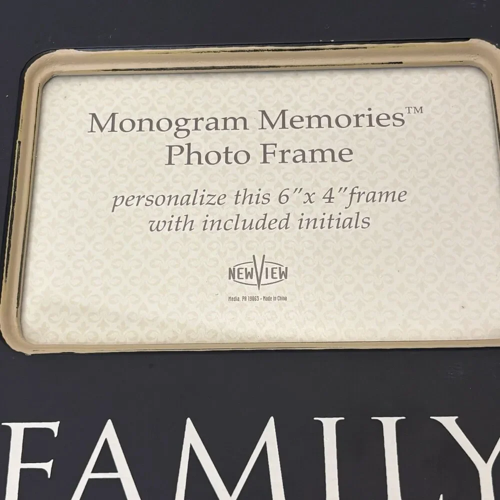 New View Monogram Memories Photo Frame 4x6 With All 26 Letters Personalize